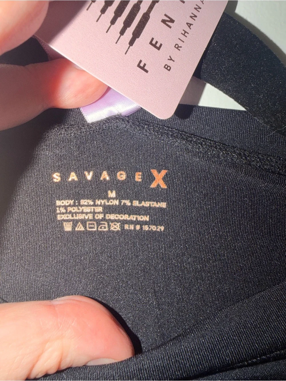 Savage Fenty Stretch Black Long Sleeve Bodysuit - Picture 3 of 5